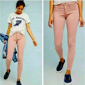 Adriano Goldschmeid AG Farrah Seamless High Rise Skinny Crop Jeans Pink Size 26